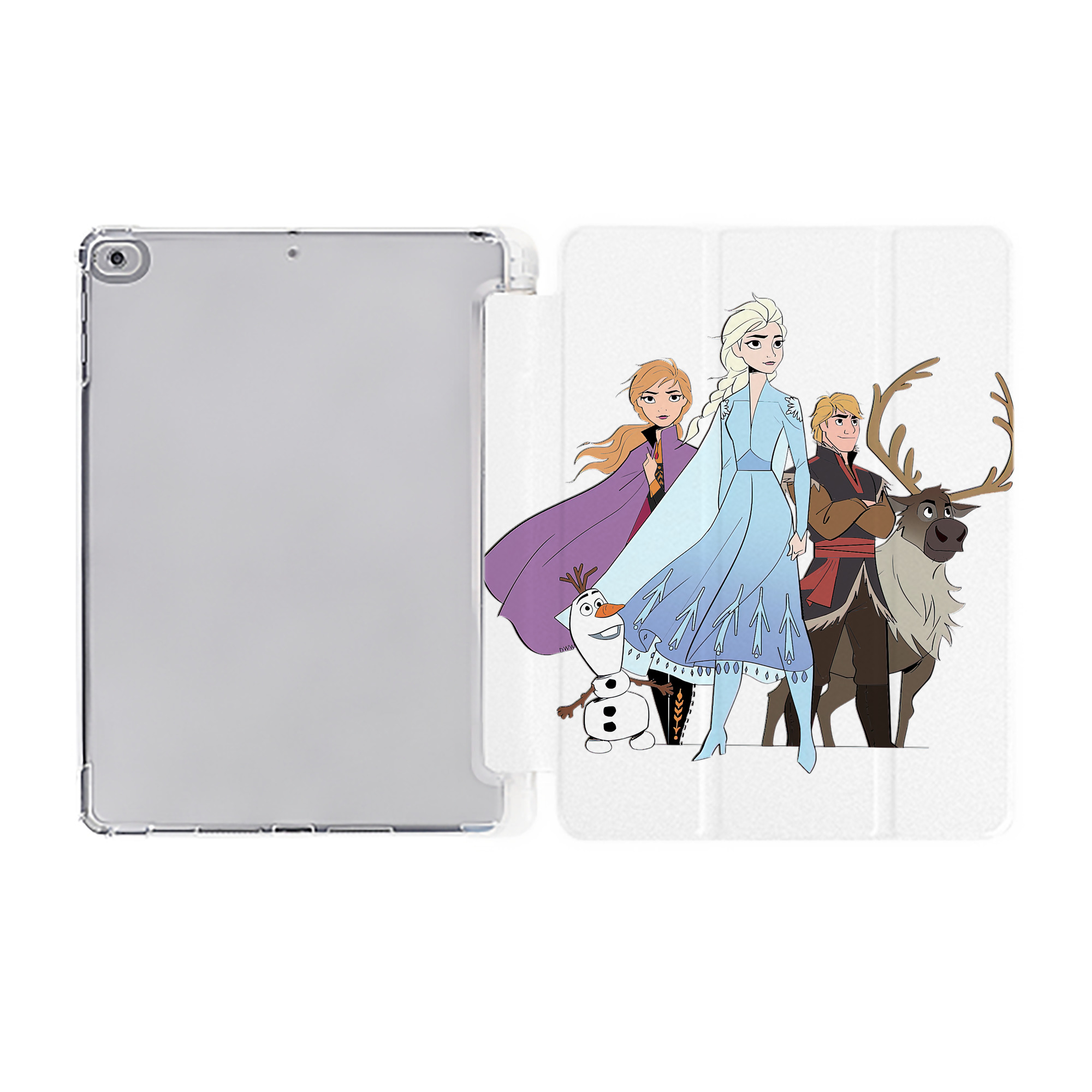（画像用） アナと雪の女王 アンナ エルサ Frozen Anna Elsa IPad ケース ペン収納付き 三つ折りスタンド PUレザー×シリコン 対応機種9.5/10.5/10.9インチ
